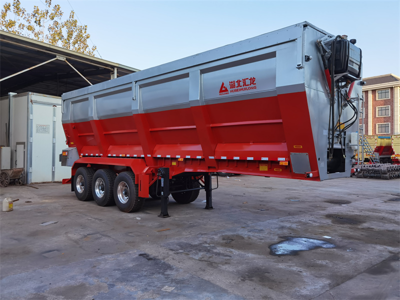 單胎5立柱UV型HLV9404ZLS-履帶式傳送帶自卸半掛車(chē)（短點(diǎn)的）